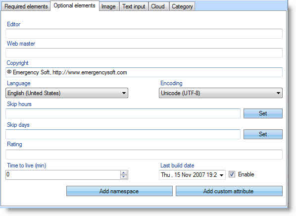 Optional Elements of Channel